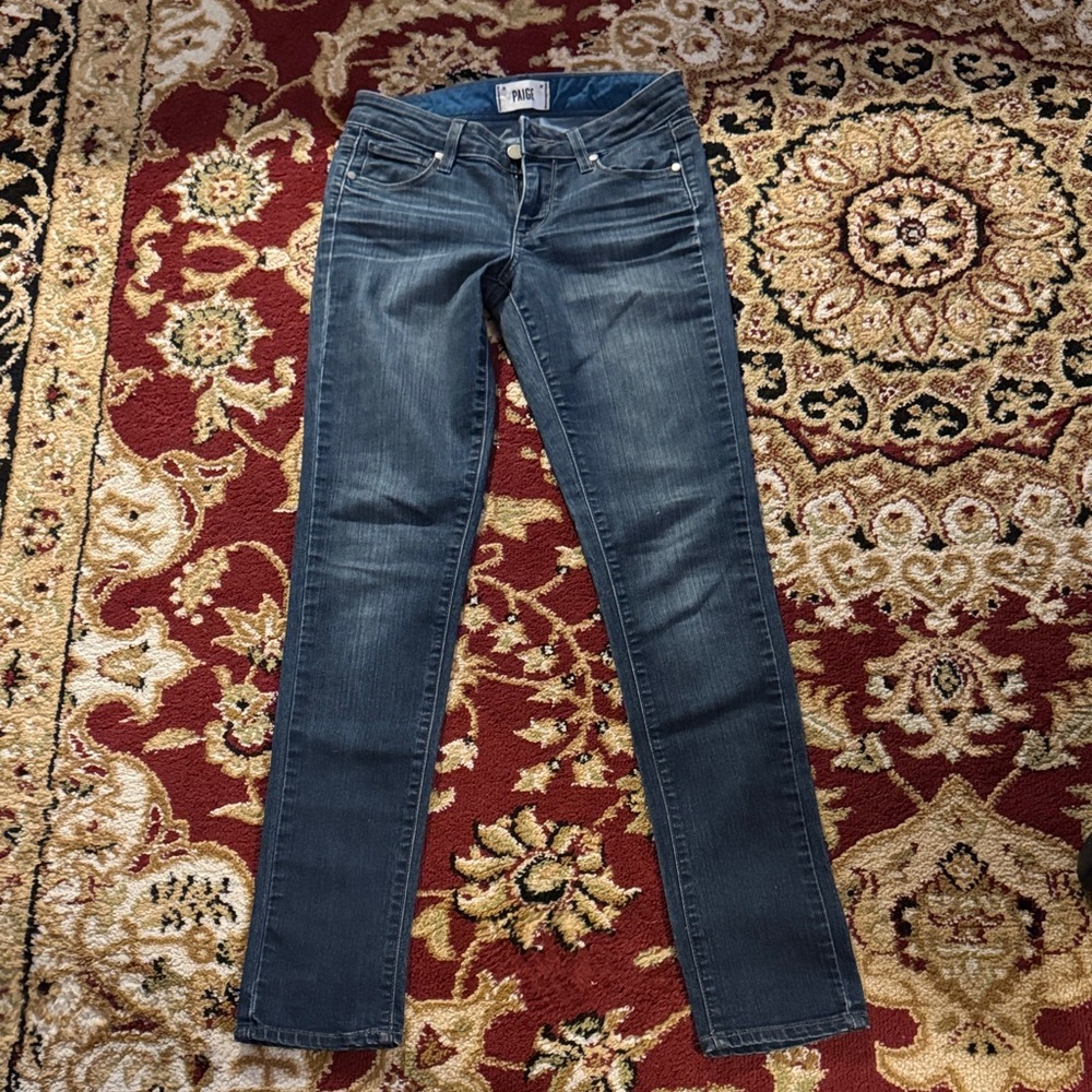 PAIGE Dark Blue Skinny Jeans Size 25